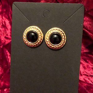Vintage Gold-Tone Stud Earrings